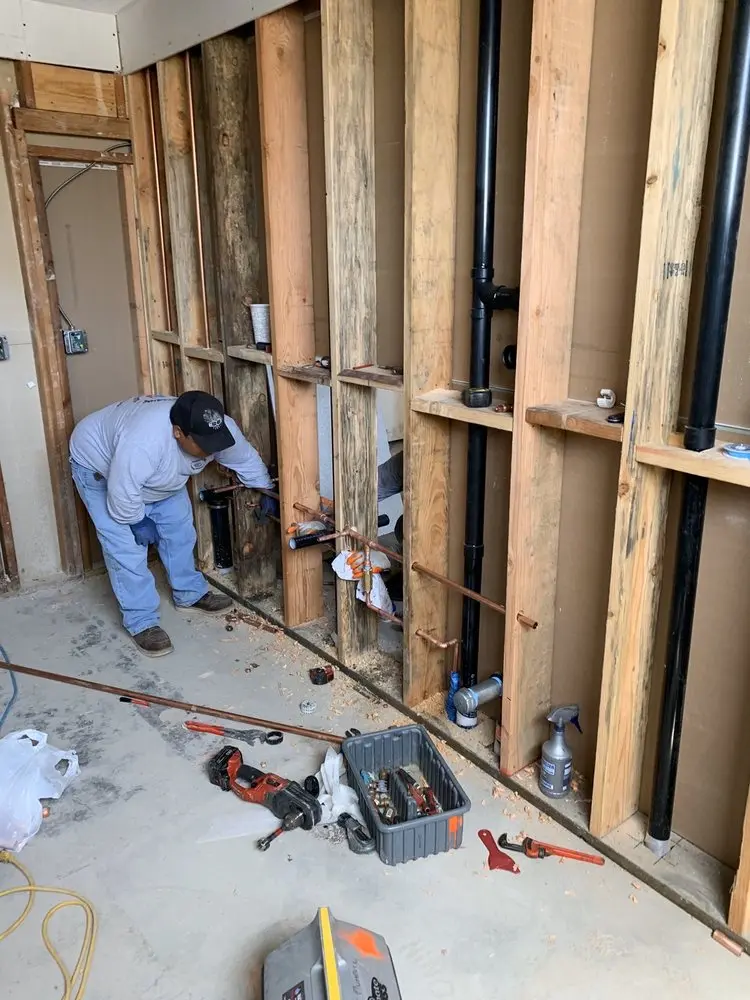 Commercial rough-in plumbing for Gas Line Repair in Collinsville